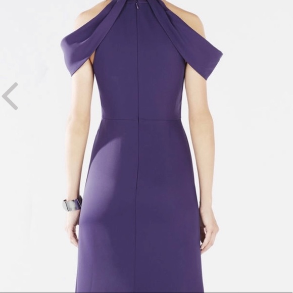 BCBGMAXAZRIA Iris Purple Draped Cutout Gown - Picture 3 of 5